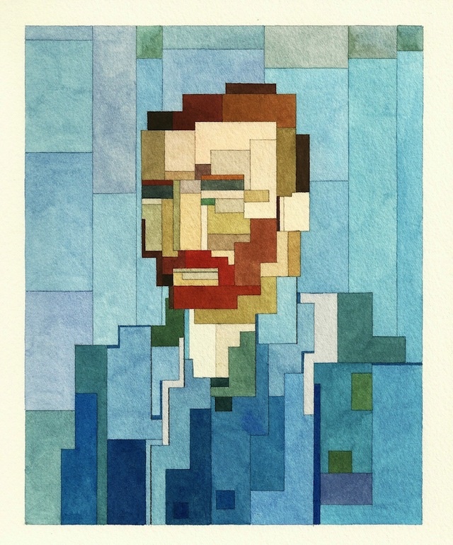 Watercolor Pixel Art Portraits Remix Pop Culture & Classic Paintings The Creators Project
