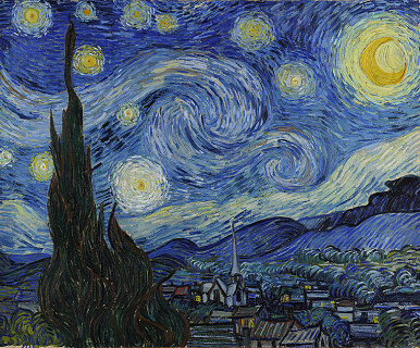 用梵高《星月夜》的像素画出《蒙娜丽莎》